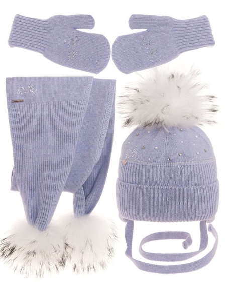 Комплект для девочки Юла комплект, Миалт сиреневый, зима - Комплекты: шапка и шарф