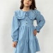Платье для девочки школьное БУШОН ST74, цвет голубой