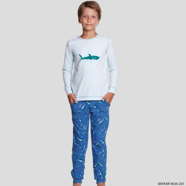Пижама для мальчика, 9636 Baykar длинный рукав - Пижамы для мальчиков