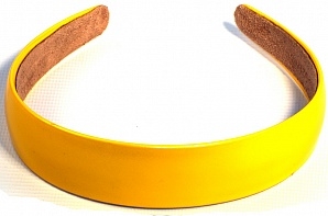Ободок-кожаный (средний) PY0205(2)желтый - Ободки