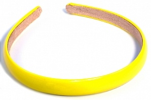 Ободок-кожаный (тонкий) PY0206(1)жел-лимон