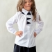 Блузка для девочек школьная БУШОН, модель SK50, цвет белый