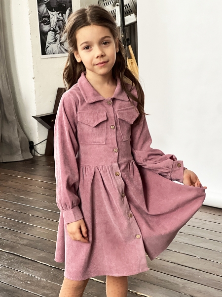 Платье для девочки школьное БУШОН ST73, цвет темно-розовый - Платья коктельные / вечерние