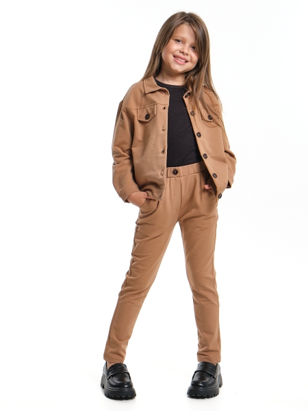 Комплект одежды для девочек Mini Maxi, модель 7710, цвет коричневый - Комплекты трикотажные