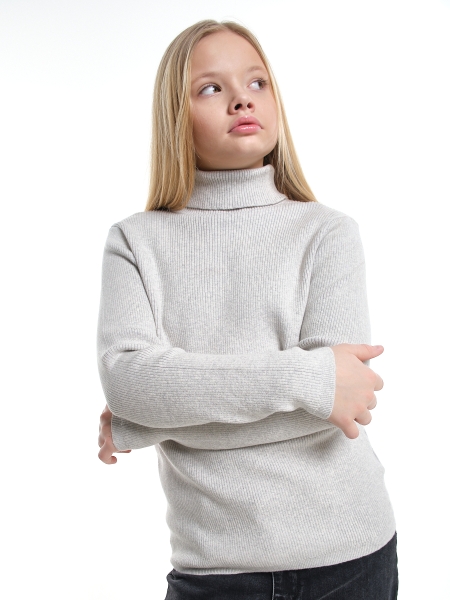 Джемпер для девочек Mini Maxi, модель 3312246, цвет серый - Водолазки для девочек