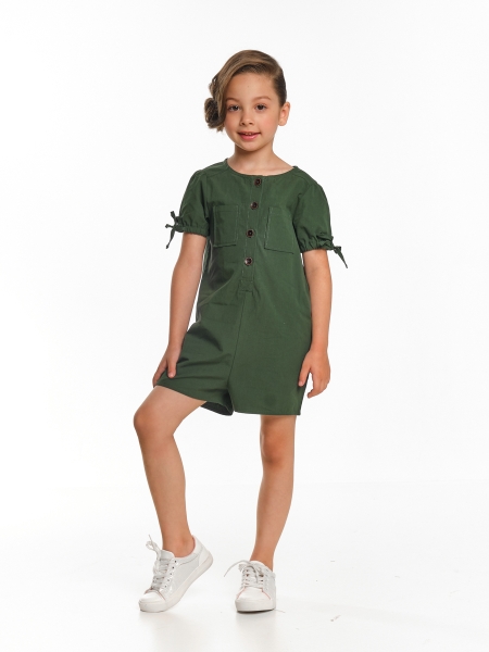 Комбинезон для девочек Mini Maxi, модель 7159, цвет хаки/зеленый - Комбинезоны / лето
