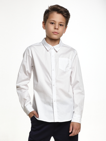 Рубашка для мальчиков Mini Maxi, модель 6732, цвет белый - Рубашки с длинным рукавом