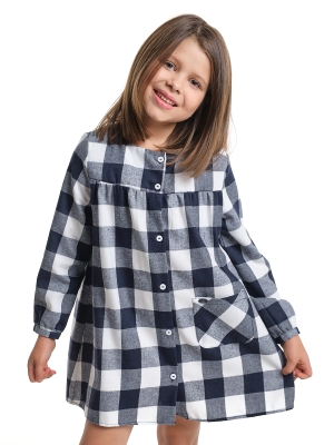 Платье для девочек Mini Maxi, модель 8069, цвет синий/клетка