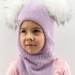 Шлем для девочки Селестия, Миалт бледно-сиреневый, зима