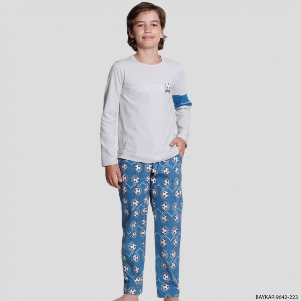 Пижама для мальчика, 9642 Baykar длинный рукав - Пижамы для мальчиков