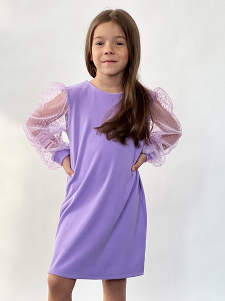 Платье для девочки нарядное БУШОН ST57, цвет сиреневый - Платья коктельные / вечерние