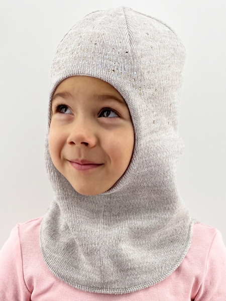 Шапка-шлем для девочки Фауна св.бежевый - -25% Головные уборы