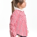Блузка для девочек Mini Maxi, модель 4903, цвет красный/клетка