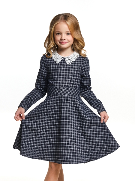 Платье для девочек Mini Maxi, модель 7331, цвет синий/белый/клетка - Платья коктельные / вечерние