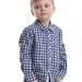 Рубашка для мальчиков Mini Maxi, модель 3395, цвет синий/клетка