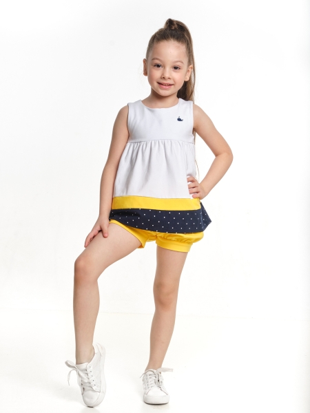 Комплект для девочек Mini Maxi, модель 1713/1714, цвет желтый/белый - Комплекты трикотажные