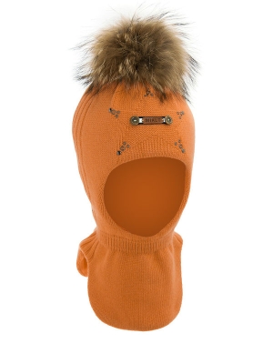 Шлем для мальчика Порох, Миалт оранжевый, зима
