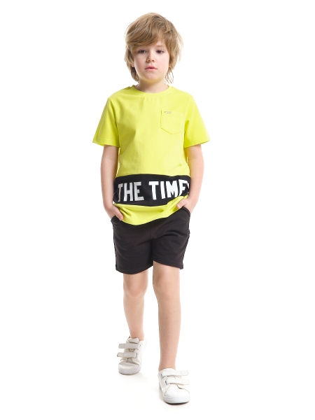 Комплект для мальчиков Mini Maxi, модель 7663, цвет неон/желтый - Комплекты трикотажные