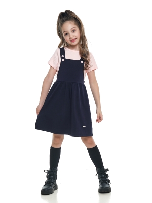 Комплект для девочек Mini Maxi, модель 7596/7597, цвет кремовый/розовый/синий