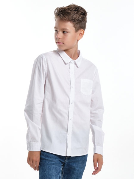 Рубашка для мальчиков Mini Maxi, модель 6625, цвет белый - Рубашки с длинным рукавом
