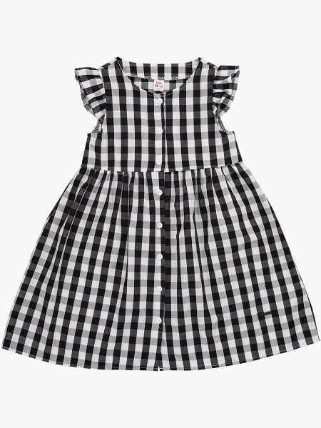 Платье для девочек Mini Maxi, модель 7635, цвет клетка - Платья для девочек с коротким рукавом