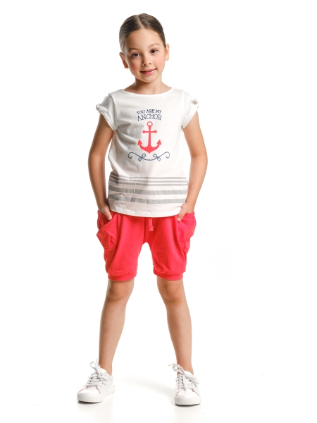 Комплект для девочек Mini Maxi, модель 3338/0475, цвет коралловый - Комплекты трикотажные