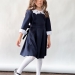 Платье для девочки школьное БУШОН SK14, цвет темно-синий