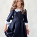 Платье для девочки школьное БУШОН SK14, цвет темно-синий