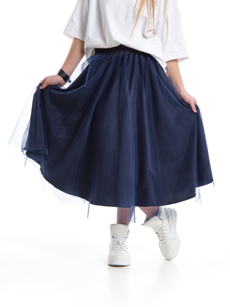Юбка для девочек Mini Maxi, модель 7608, цвет синий - Юбки для девочек
