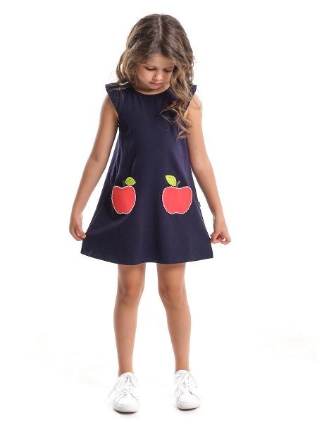 Платье для девочек Mini Maxi, модель 1617, цвет темно-синий - Платья для девочек с коротким рукавом