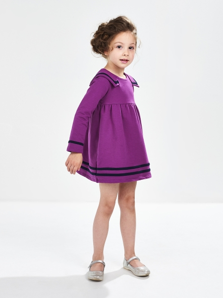 Платье для девочек Mini Maxi, модель 2487, цвет сиреневый - Платья для девочек с длинным рукавом