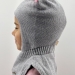 Шлем для девочки Рыся, Миалт светло-серый, зима