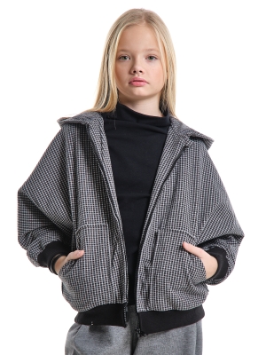 Куртка для девочек Mini Maxi, модель 8078, цвет мелкая/клетка