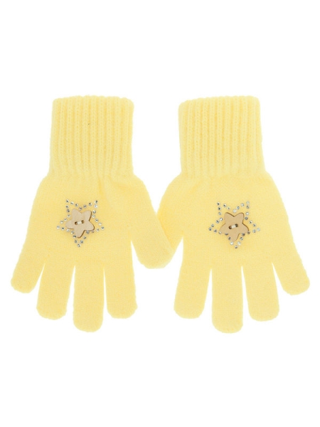 Перчатки для девочки Гермиона, Миалт светло-желтый, весна-осень - Перчатки