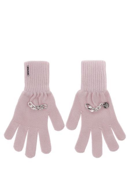 Перчатки для девочки Эля, Миалт бежево-розовый, весна-осень - Перчатки