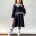 Платье для девочки школьное БУШОН SK18, цвет темно-синий