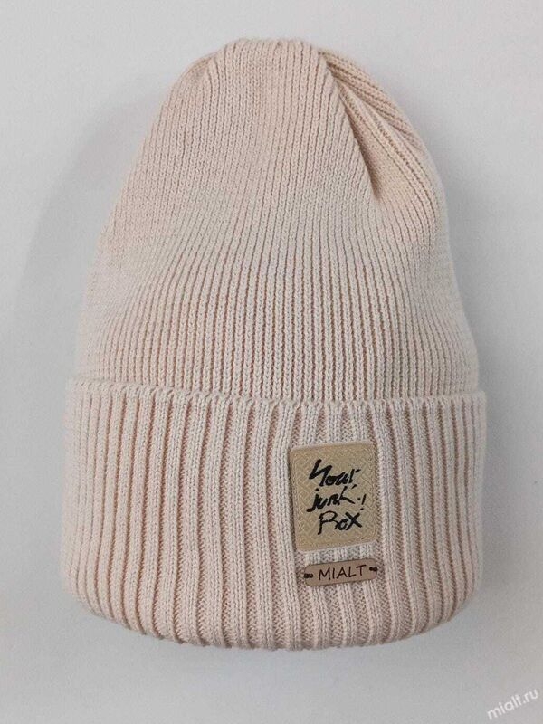 Шапка Box, Миалт светло-бежевый, весна-осень - 