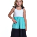 Платье для девочек Mini Maxi, модель 7595, цвет белый/бирюзовый
