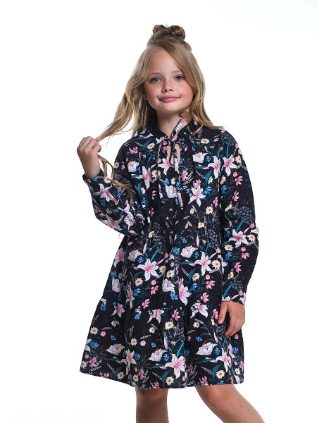Платье для девочек Mini Maxi, модель 7665, цвет мультиколор - Платья для девочек с длинным рукавом