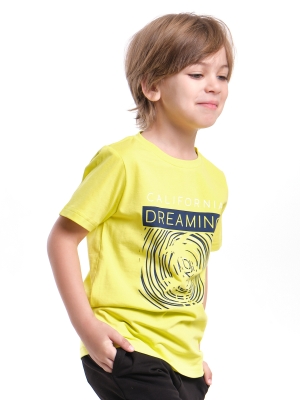 Футболка для мальчиков Mini Maxi, модель 3237, цвет неон/желтый