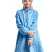 Платье для девочек Mini Maxi, модель 7411, цвет голубой/мультиколор
