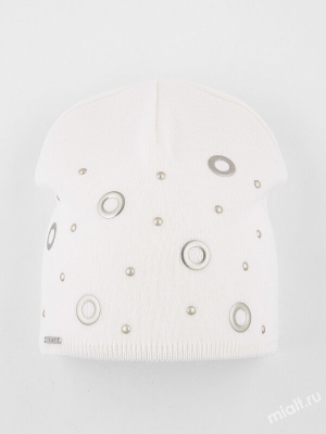 Шапка для девочки Рокси, Миалт белый, весна-осень