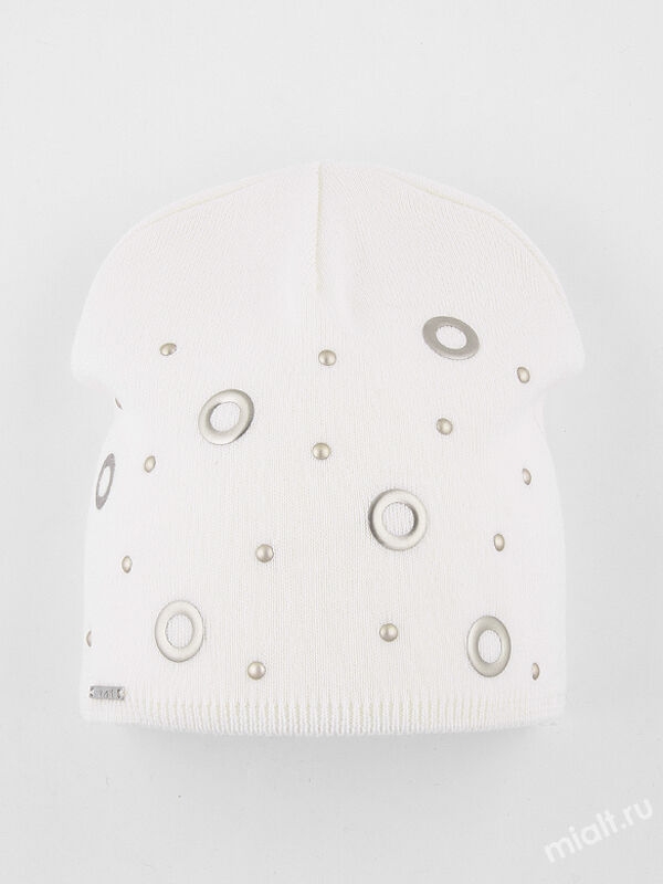 Шапка для девочки Рокси, Миалт белый, весна-осень - Для девочек весна-осень