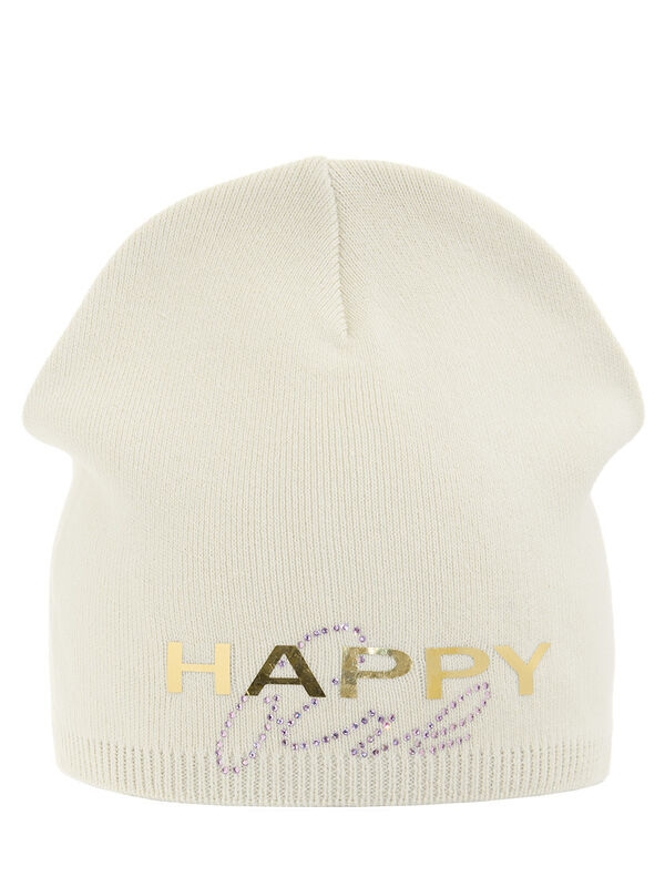 Шапка для девочки Зазеркалье, Миалт светло-бежевый, весна-осень - Для девочек весна-осень