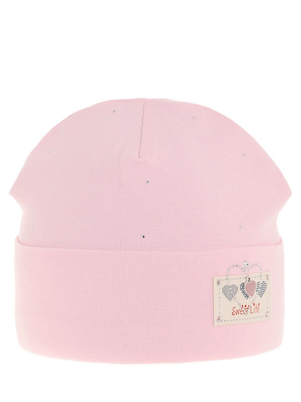 Шапка для девочки Монетка, Миалт светло-розовый, лето - Для девочек весна-осень