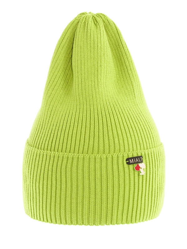 Шапка для девочки Снупик, Миалт лимон/неон, весна-осень - Для девочек весна-осень