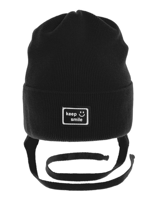 Шапка для мальчика Робин, Миалт черный, весна-осень - Шапки весна-осень