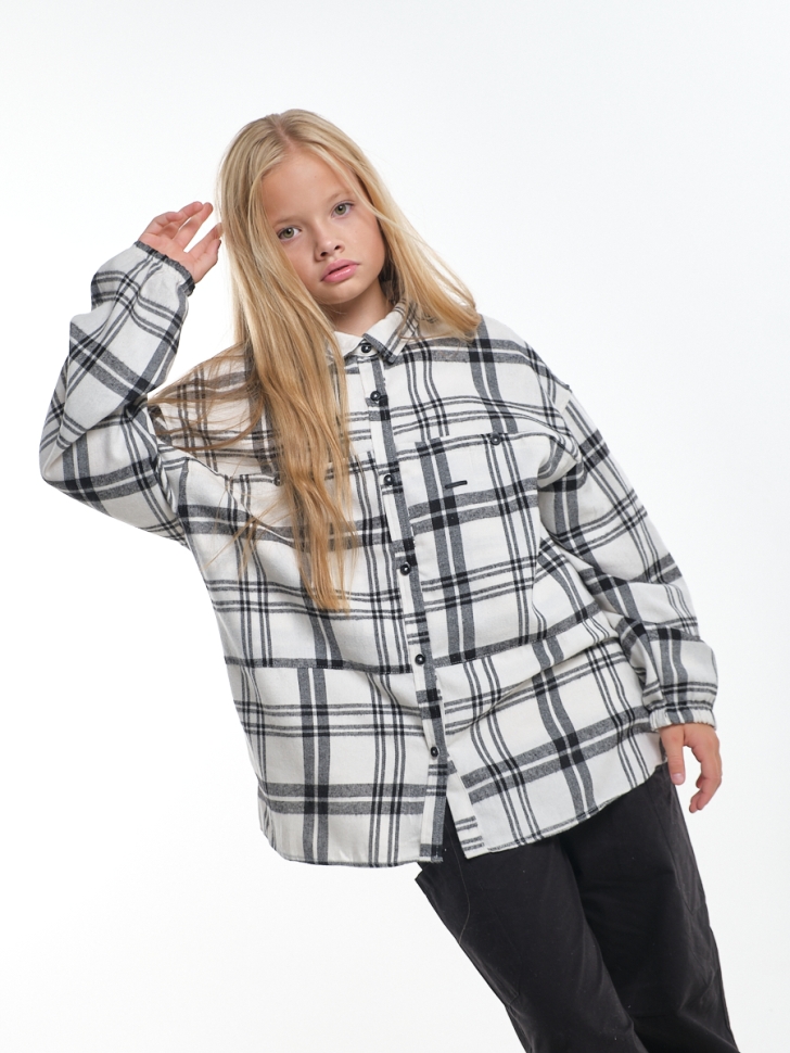 Рубашка для девочек Mini Maxi, модель 8008, цвет клетка - Рубашки для девочек