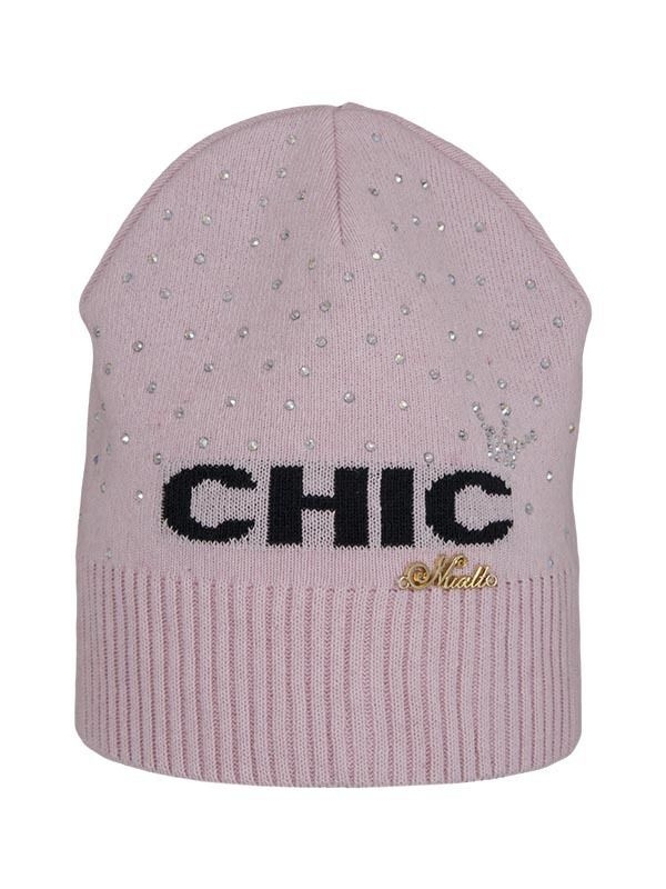 Шапка для девочки CHIC, Миалт бледно-розовый/темно-синий - Для девочек весна-осень