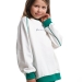 Спортивный костюм для девочек Mini Maxi, модель 8048, цвет белый/зеленый